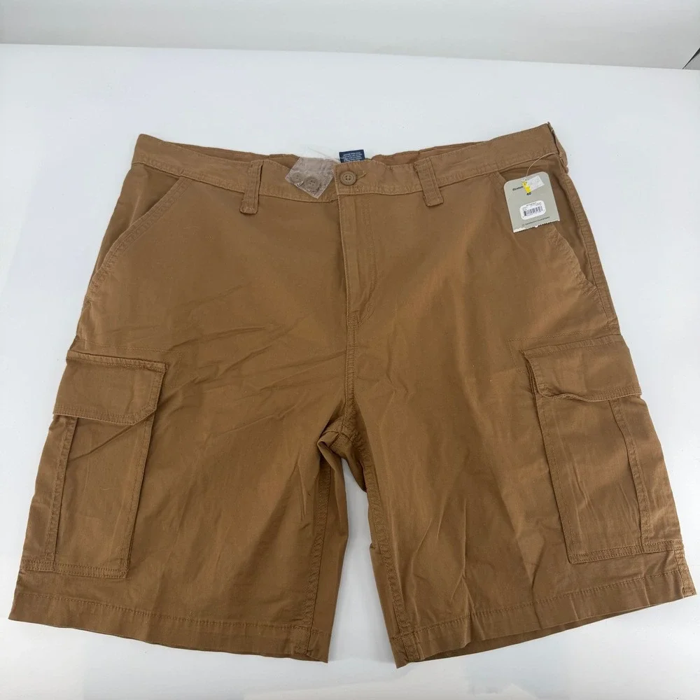 George Cargo Shorts Mens 40 Brown Stretch Above Knee Utility Gorpcore Comfort